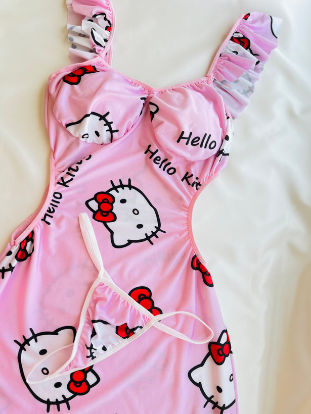لباس کمر بکلس hello kitty