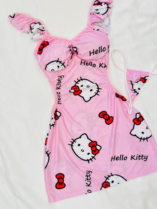 لباس کمر بکلس hello kitty